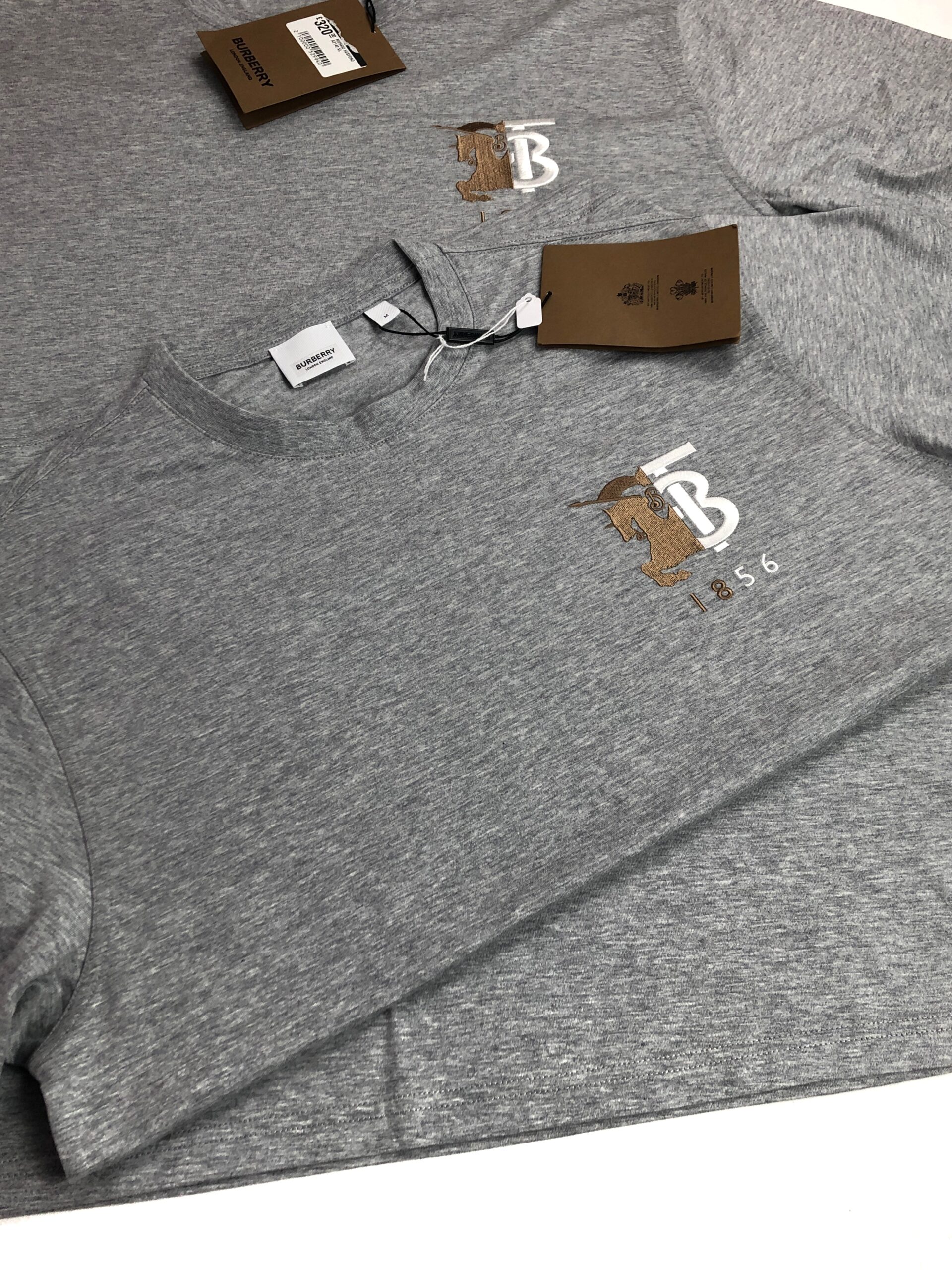 BURBERRY grey signature logo tee’s - Liverpool Menswear