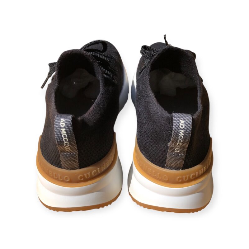 BRUNELLO CUCINELLI black knitted lace up sneakers - 8(42) - Image 3