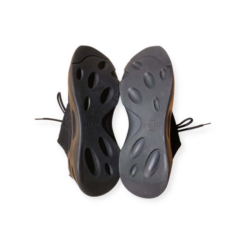 BERLUTI shadowknit triple black sneakers - 9.5(43.5) - Image 3