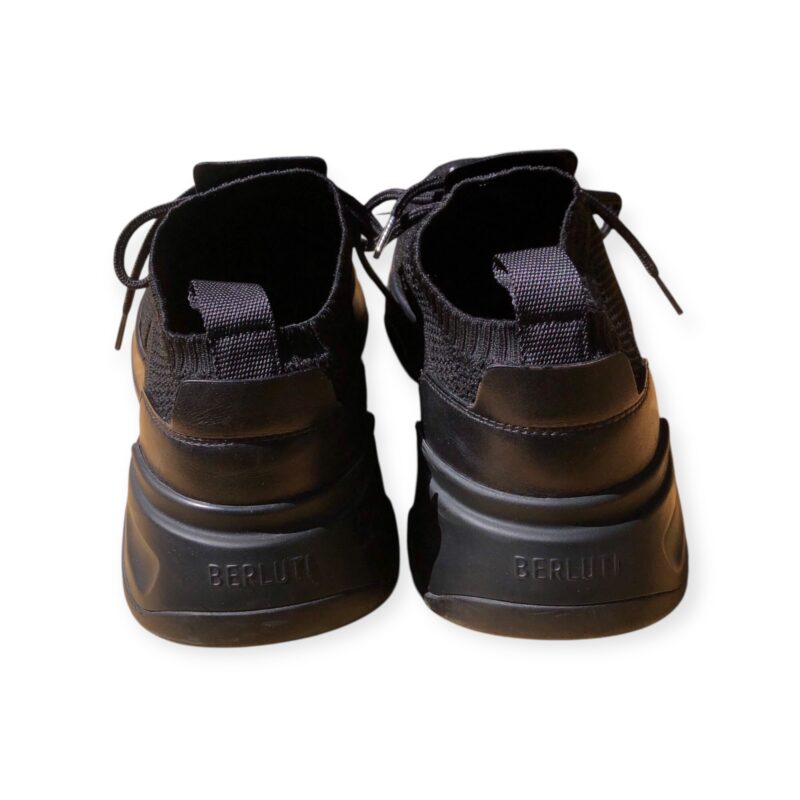 BERLUTI shadowknit triple black sneakers - 9.5(43.5) - Image 4